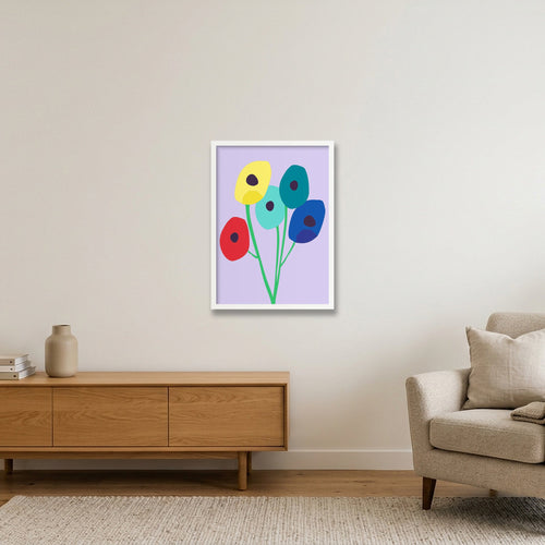 Blomster 03 — 42×59cm, 17×23" White Frame