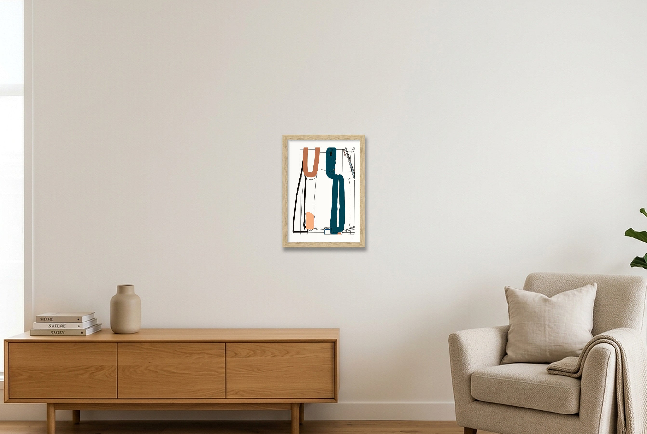 Standing Form 03 — A4 (21×30cm, 8×12") Oak Frame