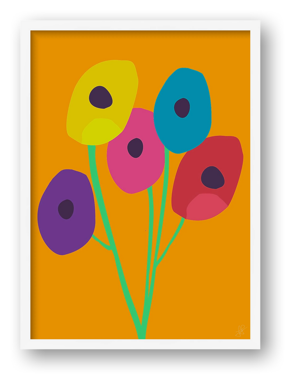 Blomster — framed