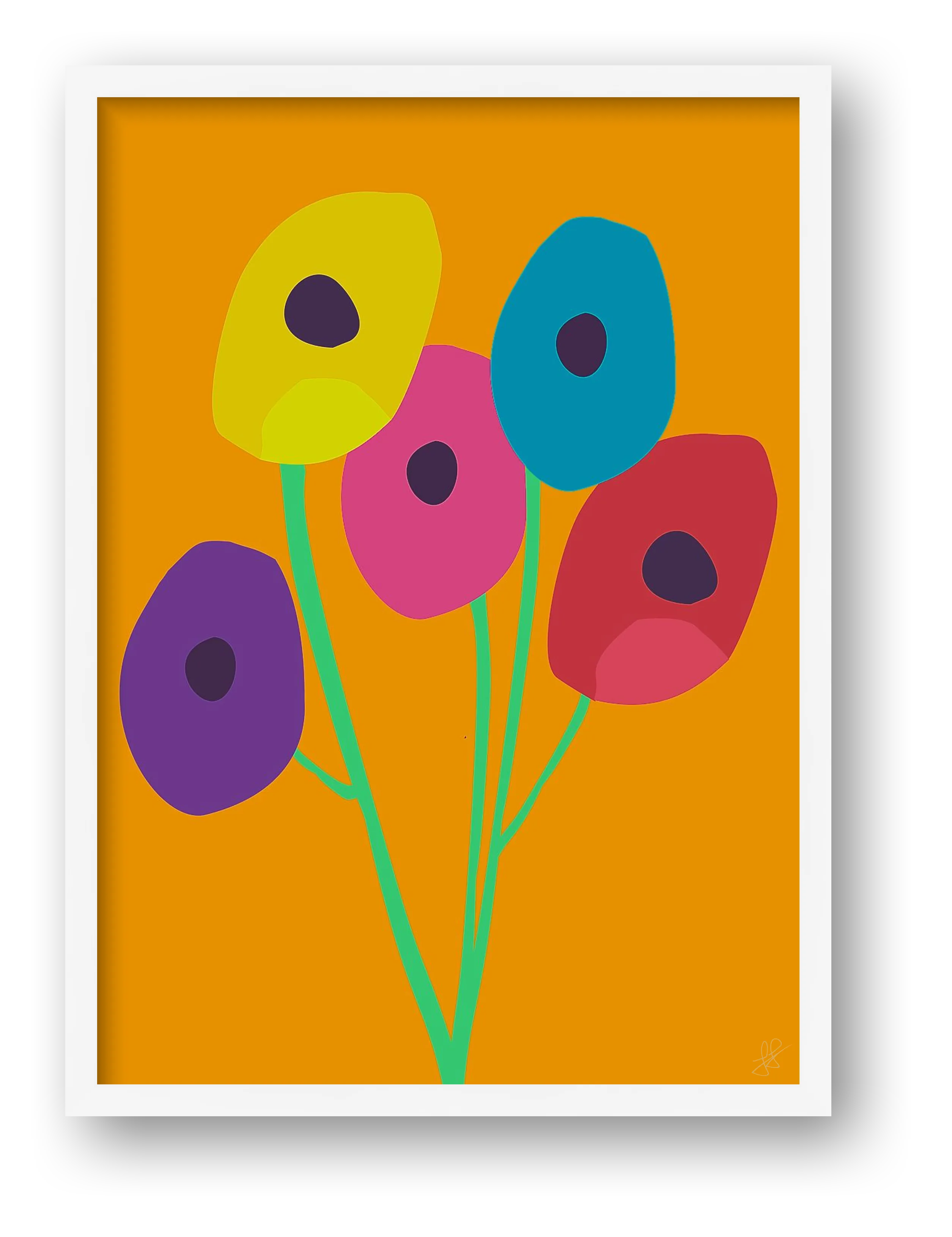 Blomster — framed