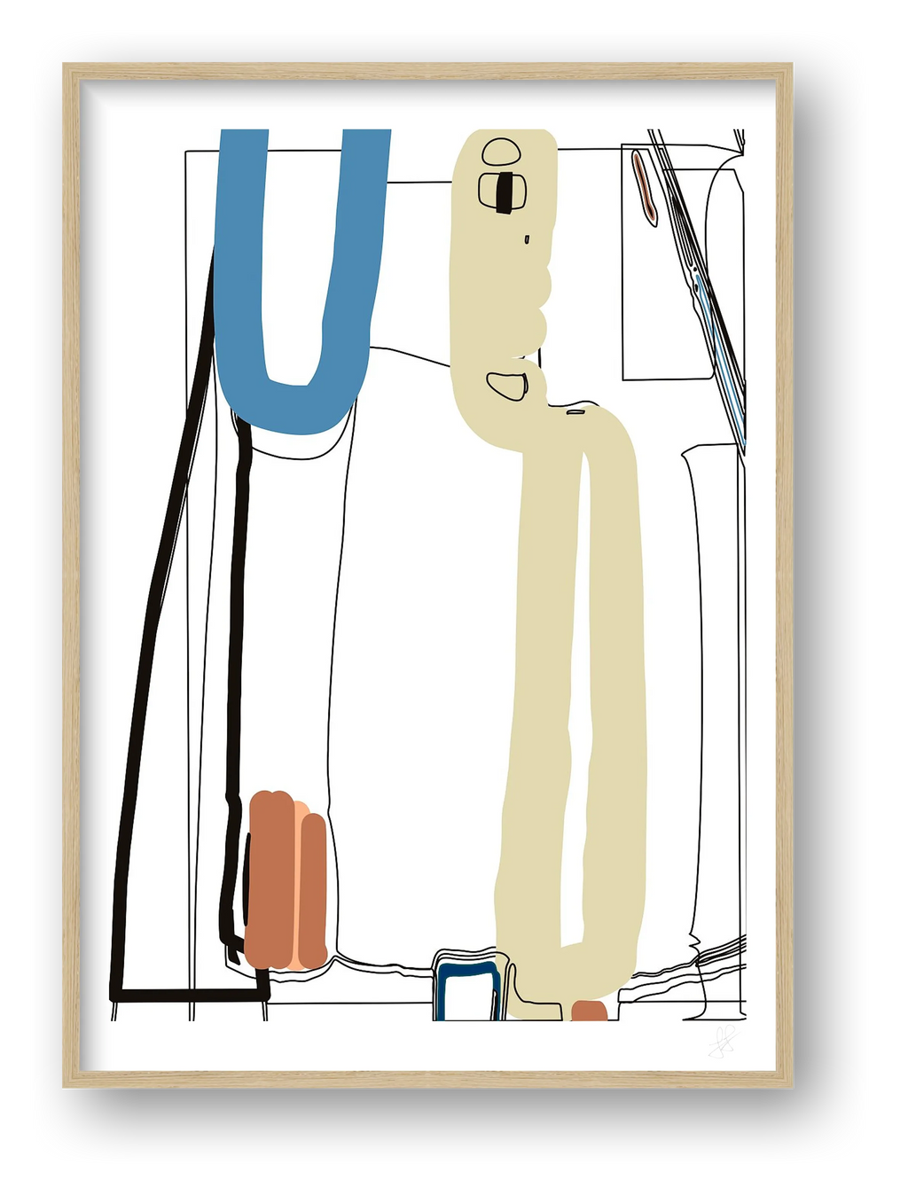 Standing Form 01 — framed