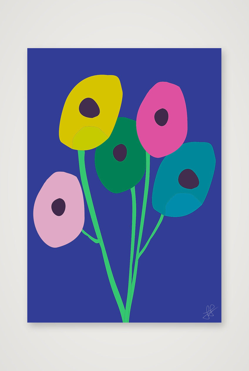 Blomster 02 — A3 (30×42cm, 12×17") Print only