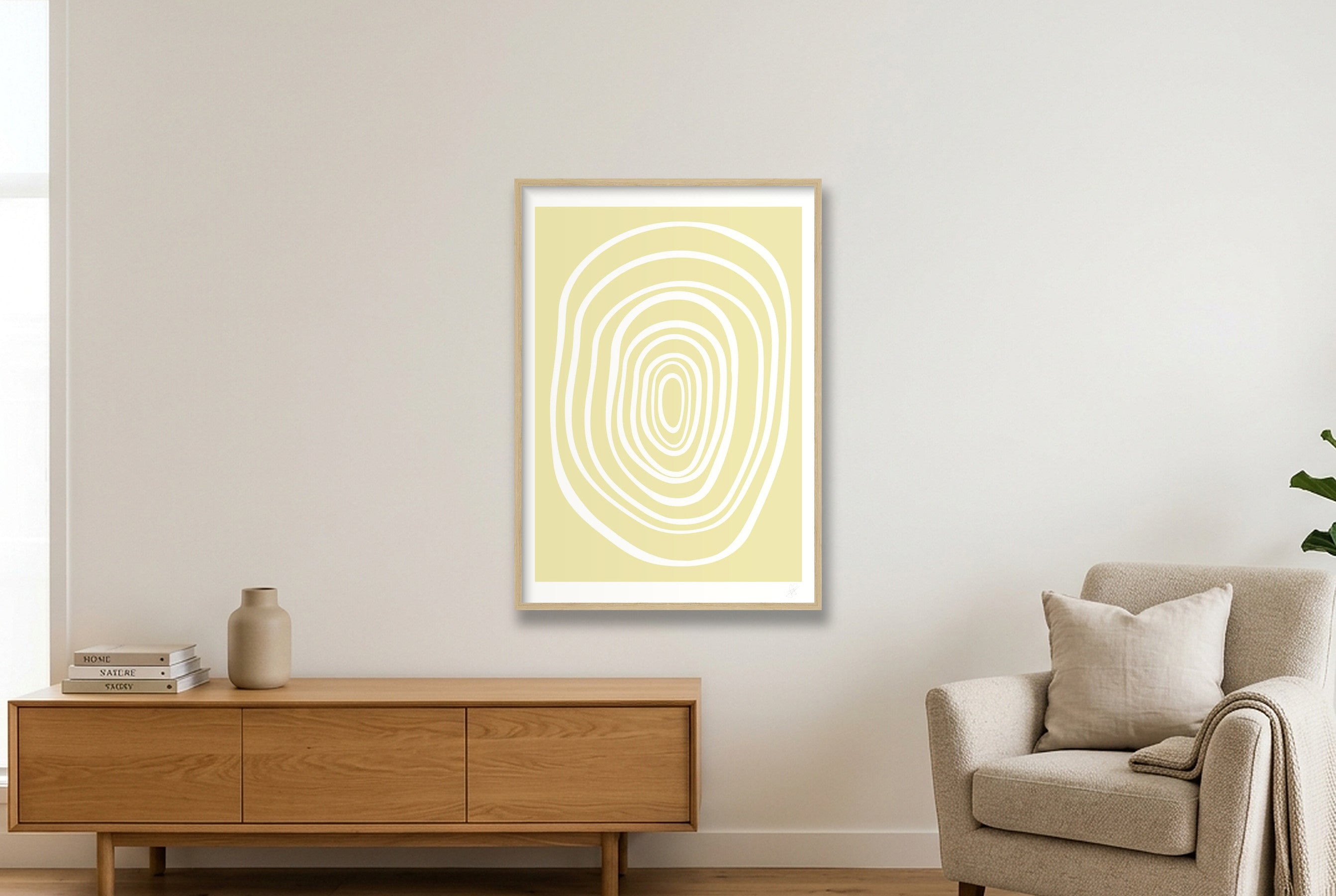 FORM 02 - SAND — 59×84cm, 23×33" Oak Frame