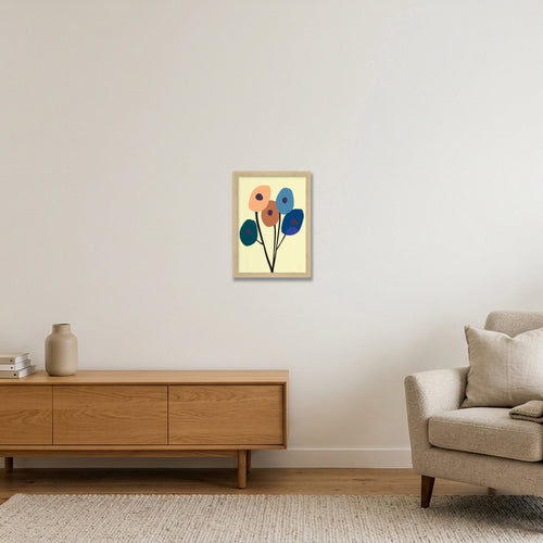 Blomster 04 — A4 (21×30cm, 8×12") Oak Frame