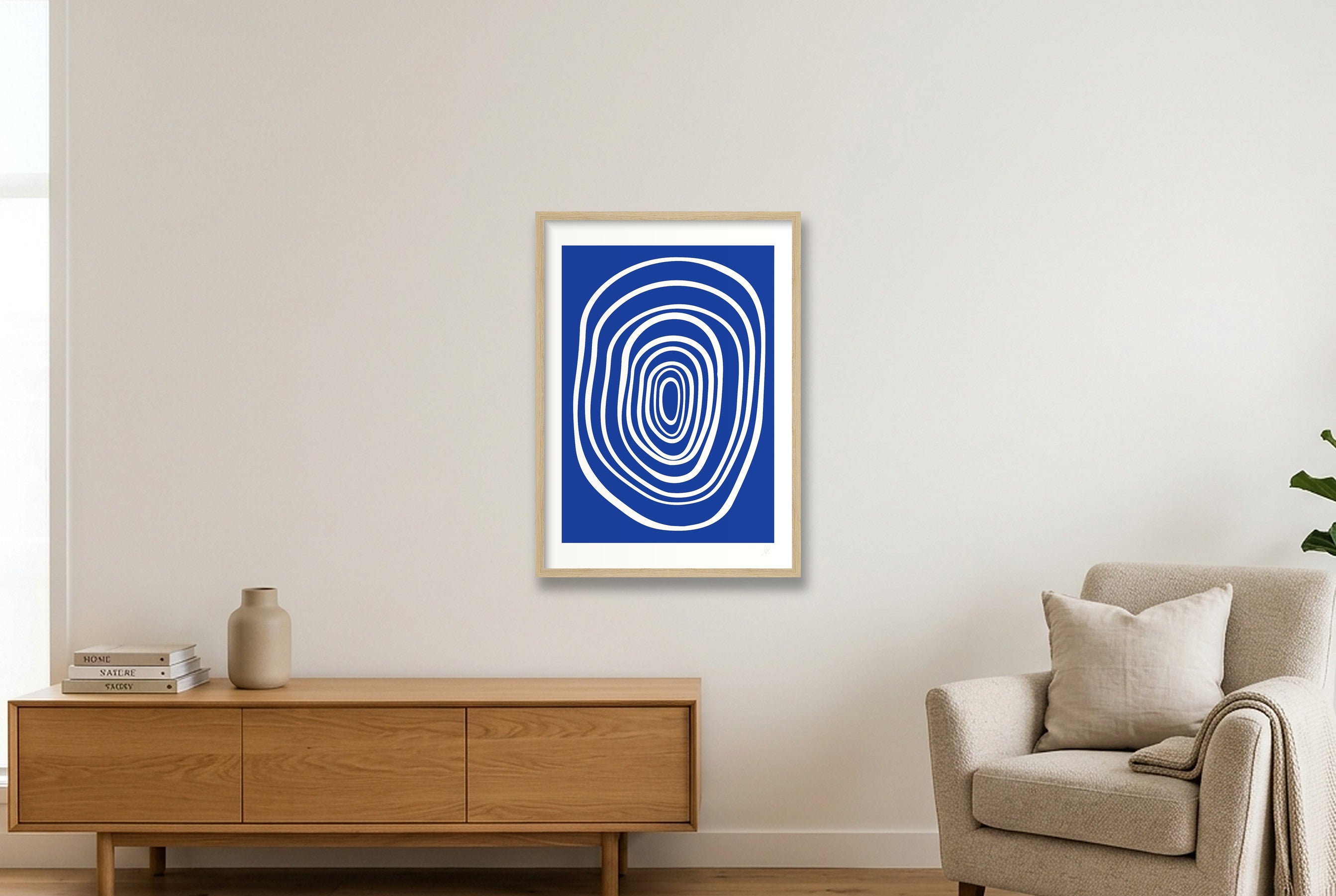 FORM 02 - COBALT — 42×59cm, 17×23" Oak Frame