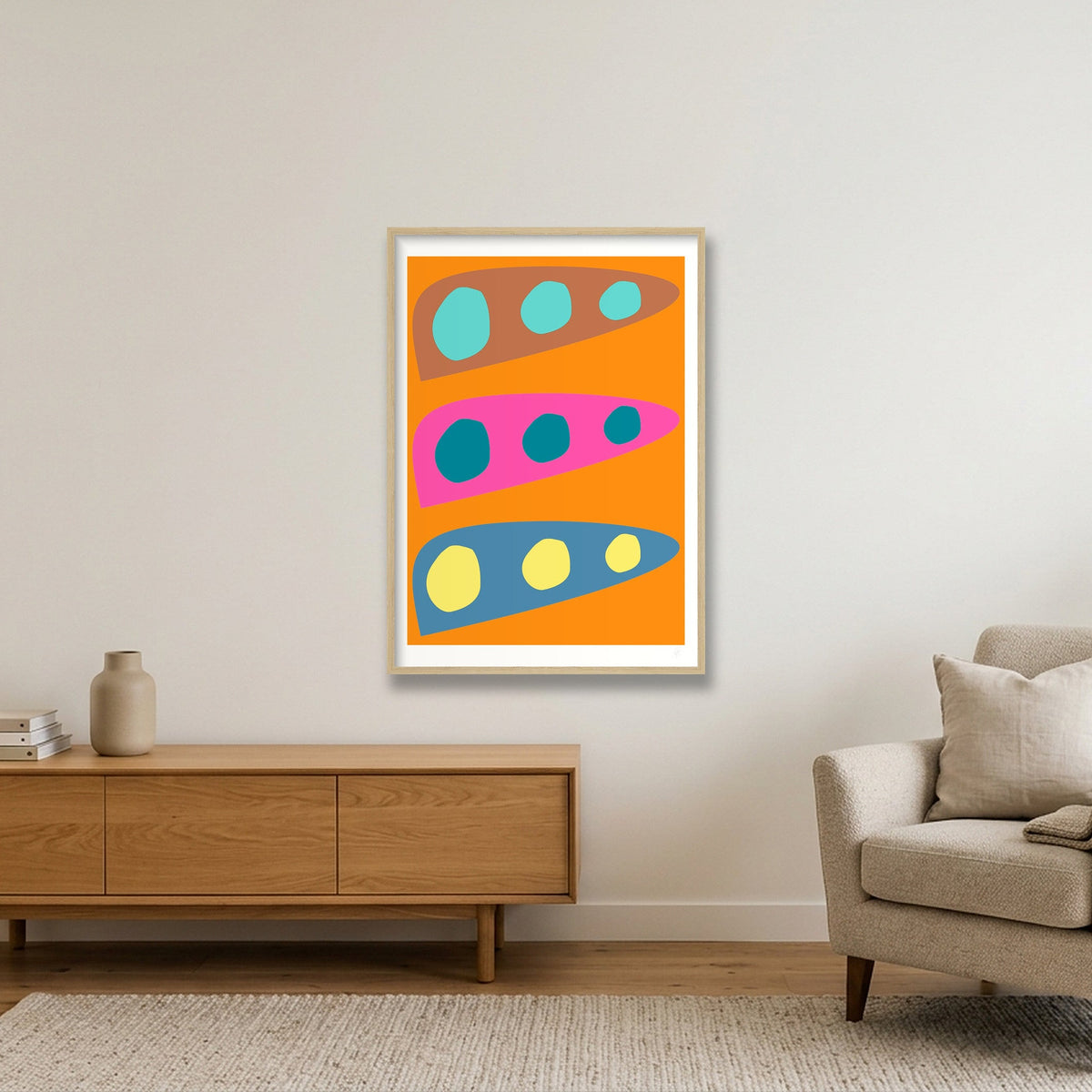 Biomorf 04 — 59×84cm, 23×33" Oak Frame