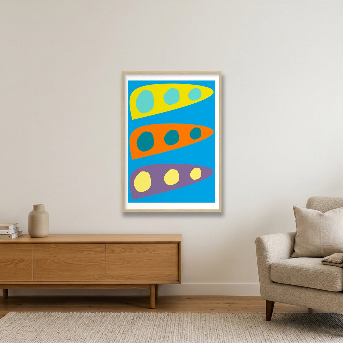 Biomorf 01 — 59×84cm, 23×33" Oak Frame