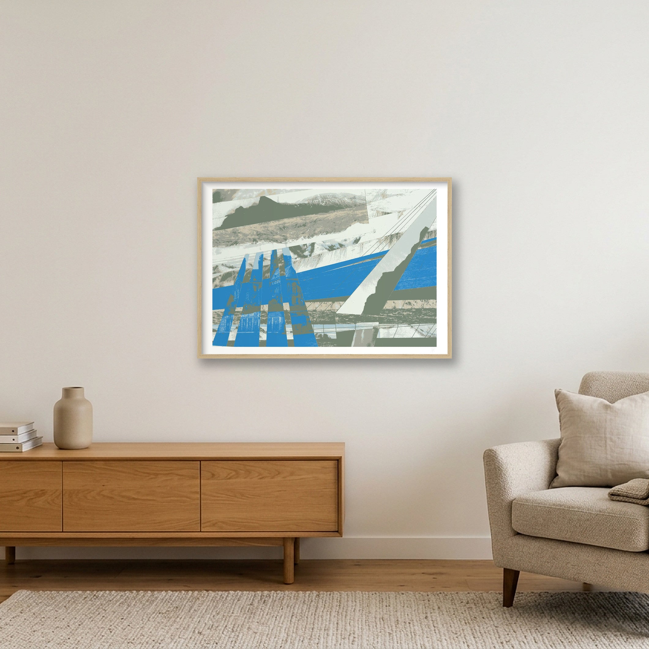 Landskab - Horizon — 84×59cm, 33×23" Oak Frame