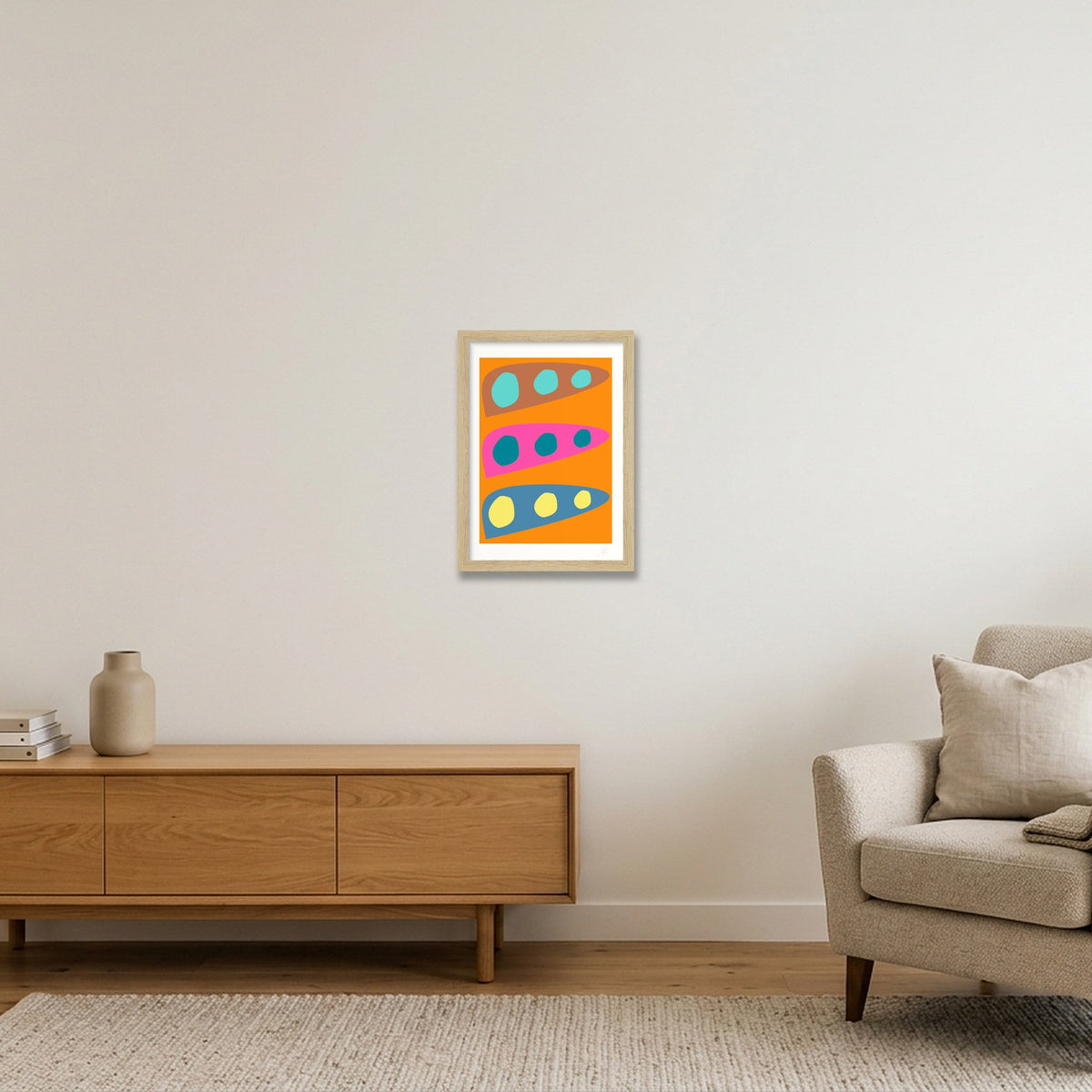Biomorf 04 — A4 (21×30cm, 8×12") Oak Frame