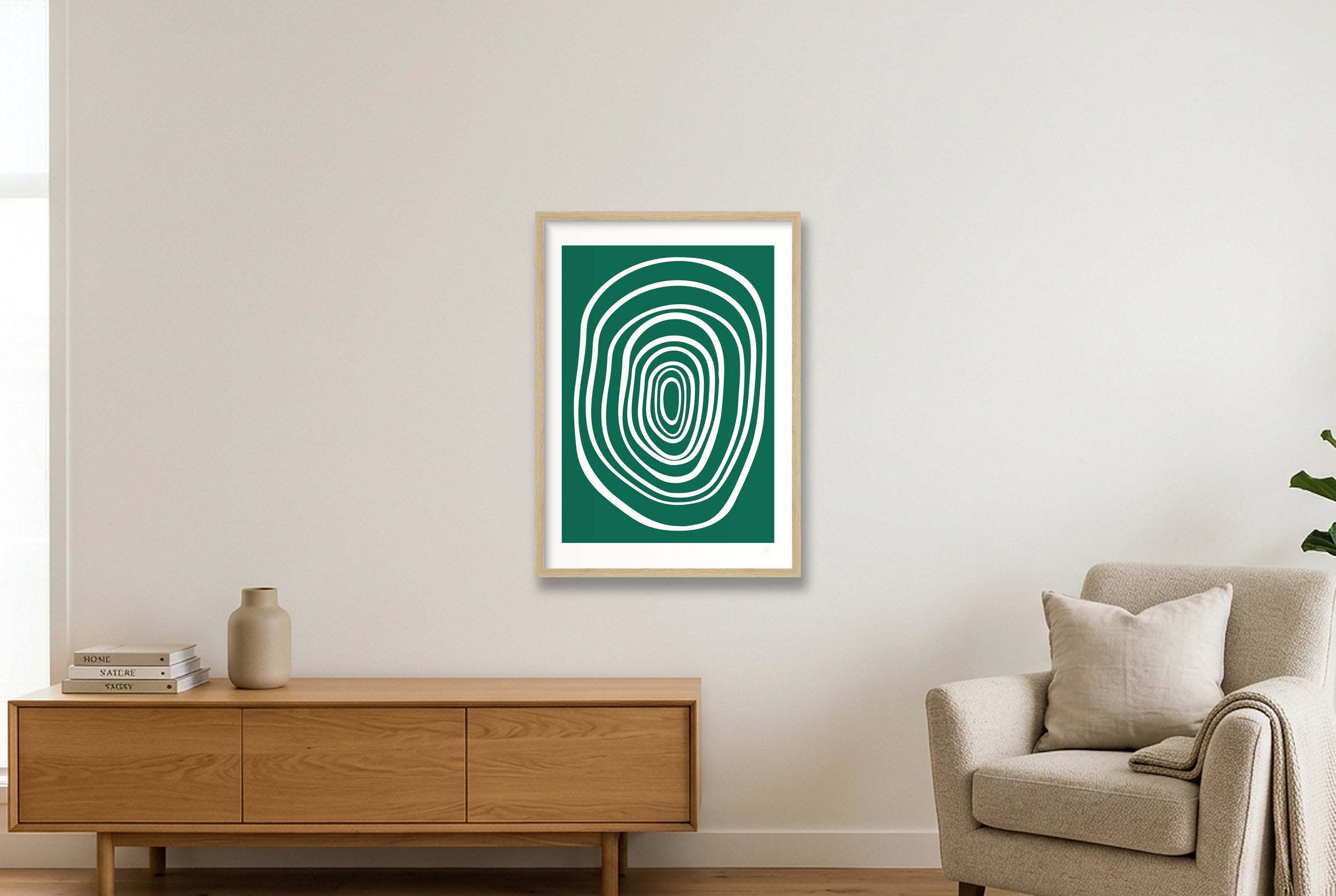 FORM 02 - EMERALD — 42×59cm, 17×23" Oak Frame