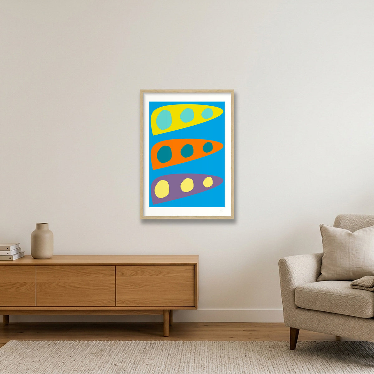 Biomorf 01 — 42×59cm, 17×23" Oak Frame