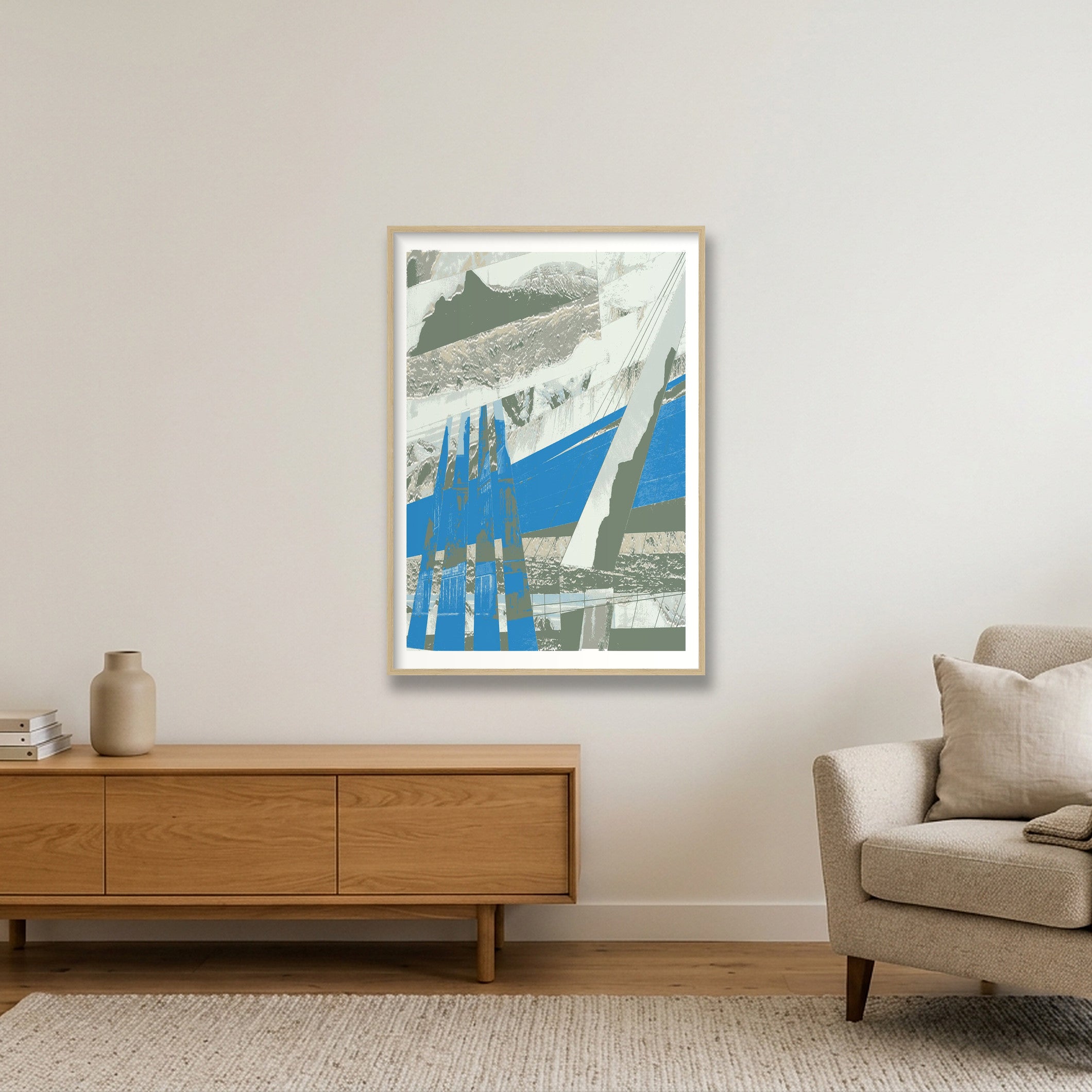 Landskab — 70×100cm, 28×39" Oak Frame