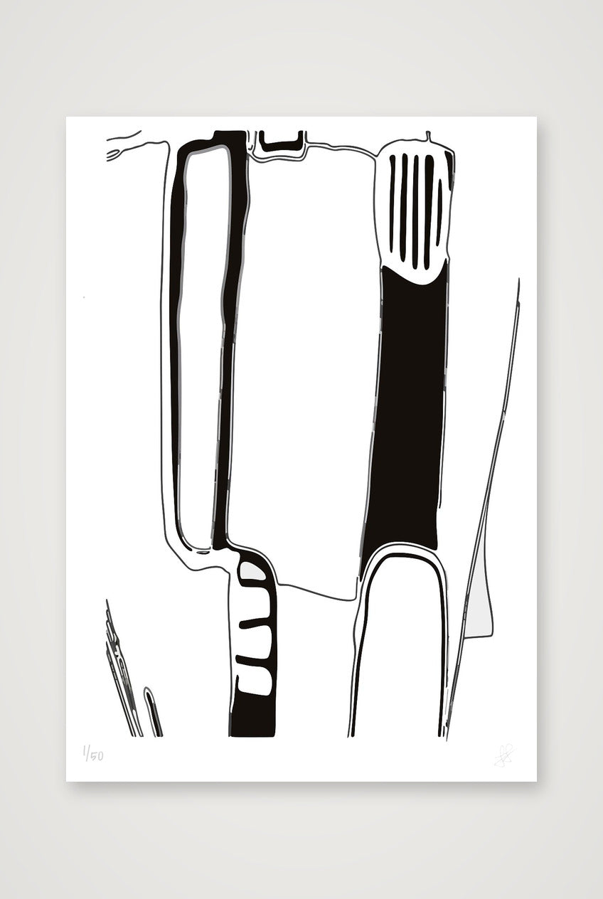 Standing Form Deconstructed  - A0 — A0 (84×119cm, 33×47") Print only