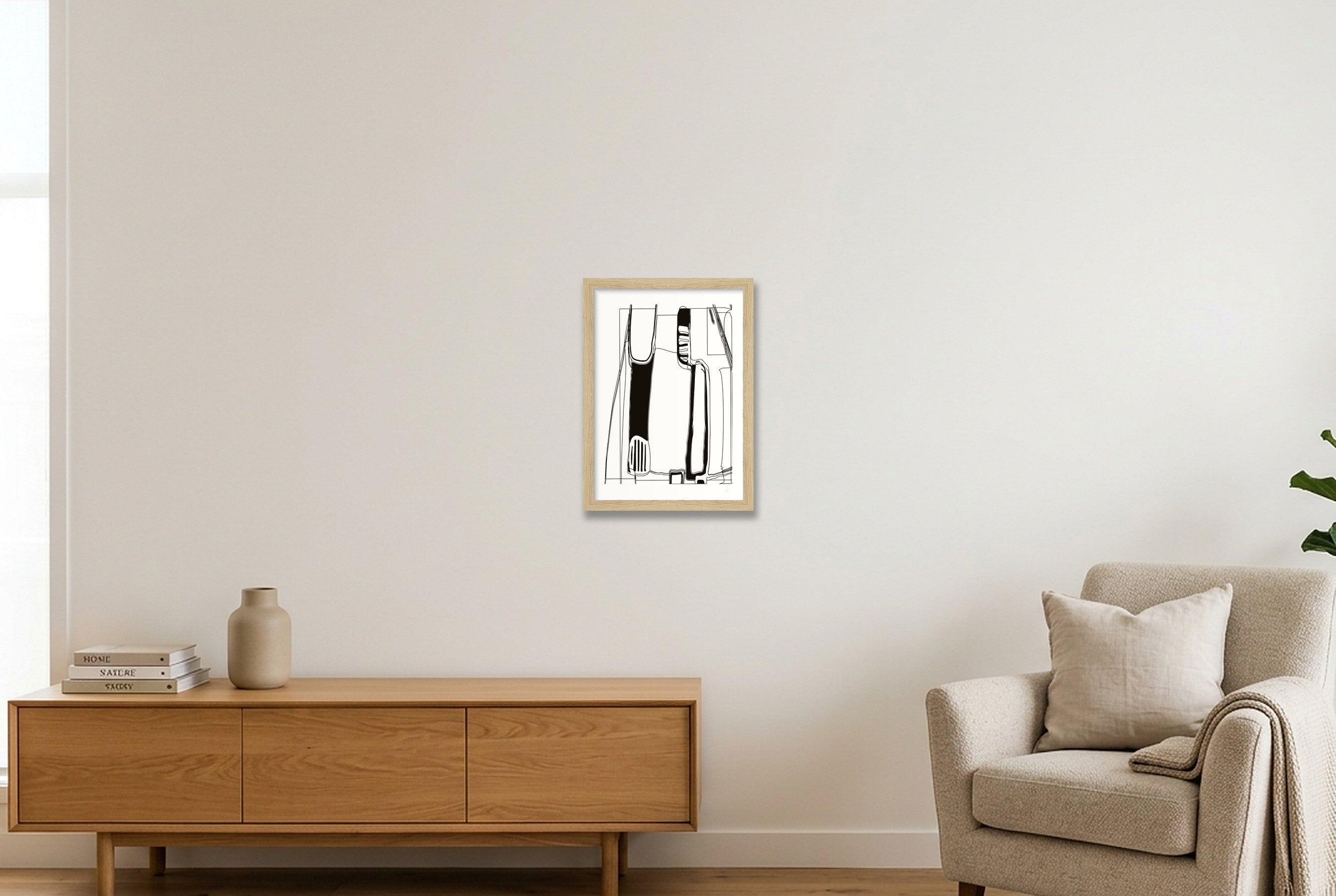 Standing Form Reverse — A4 (21×30cm, 8×12") Oak Frame