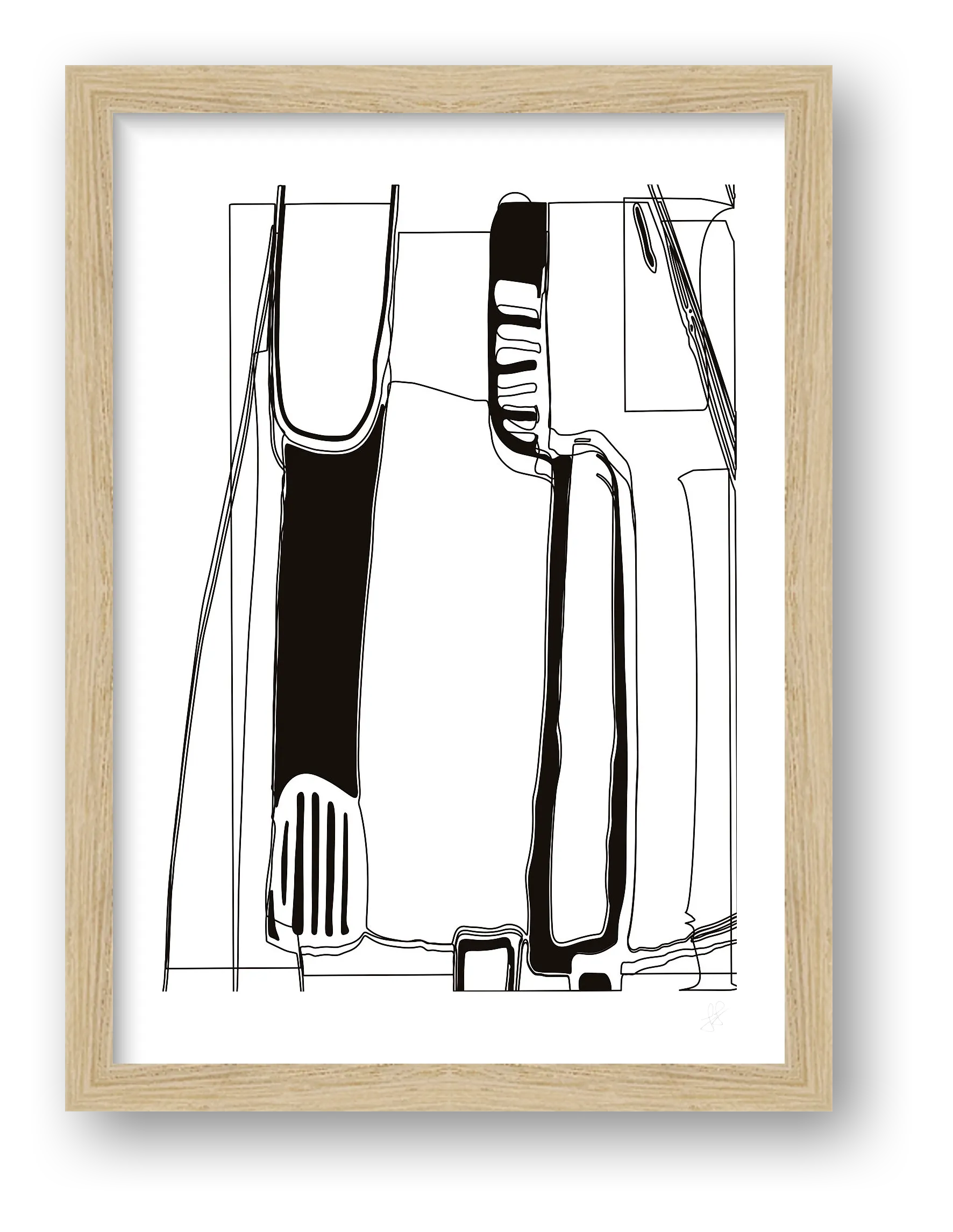 Standing Form Reverse — framed