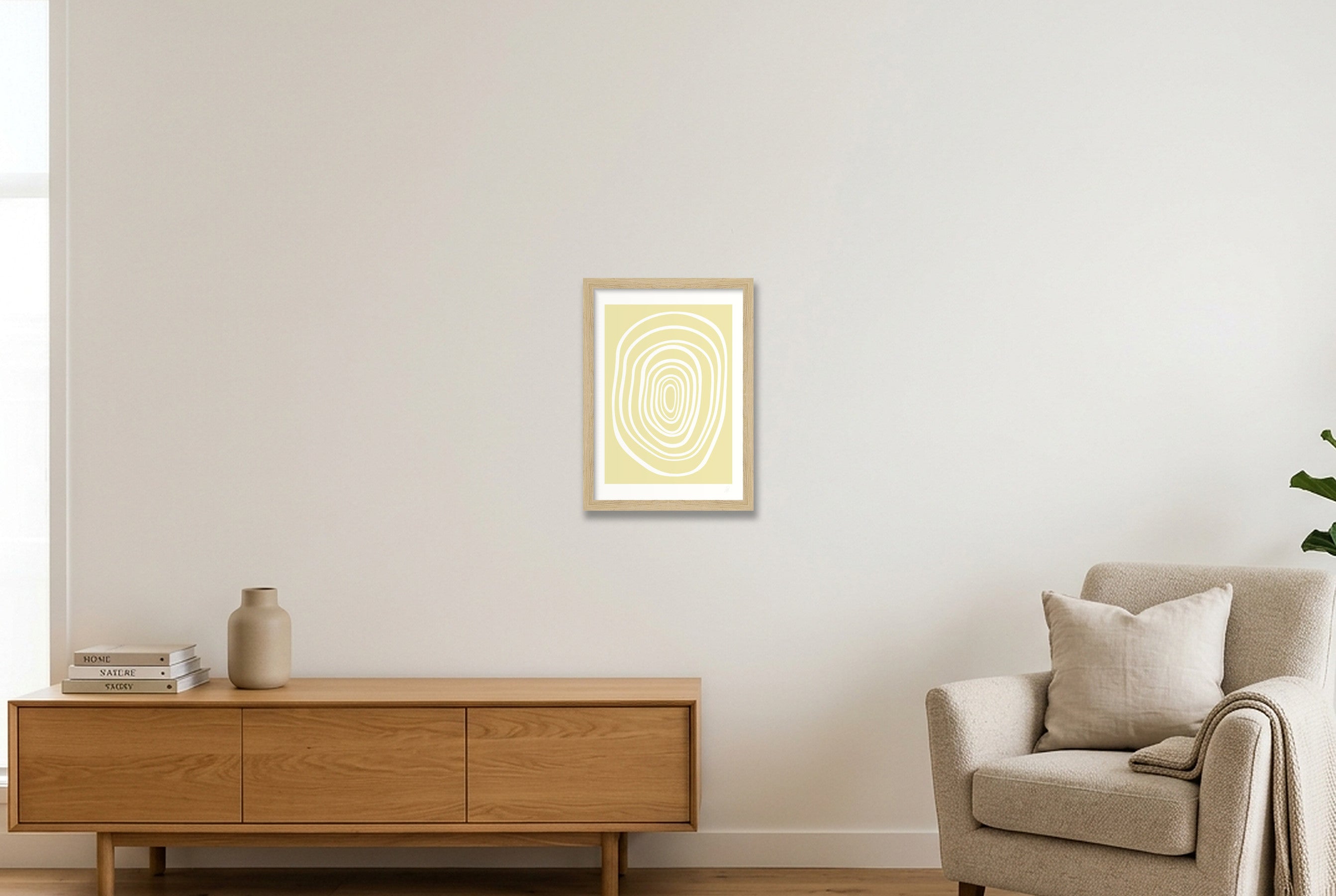 FORM 02 - SAND — A4 (21×30cm, 8×12") Oak Frame