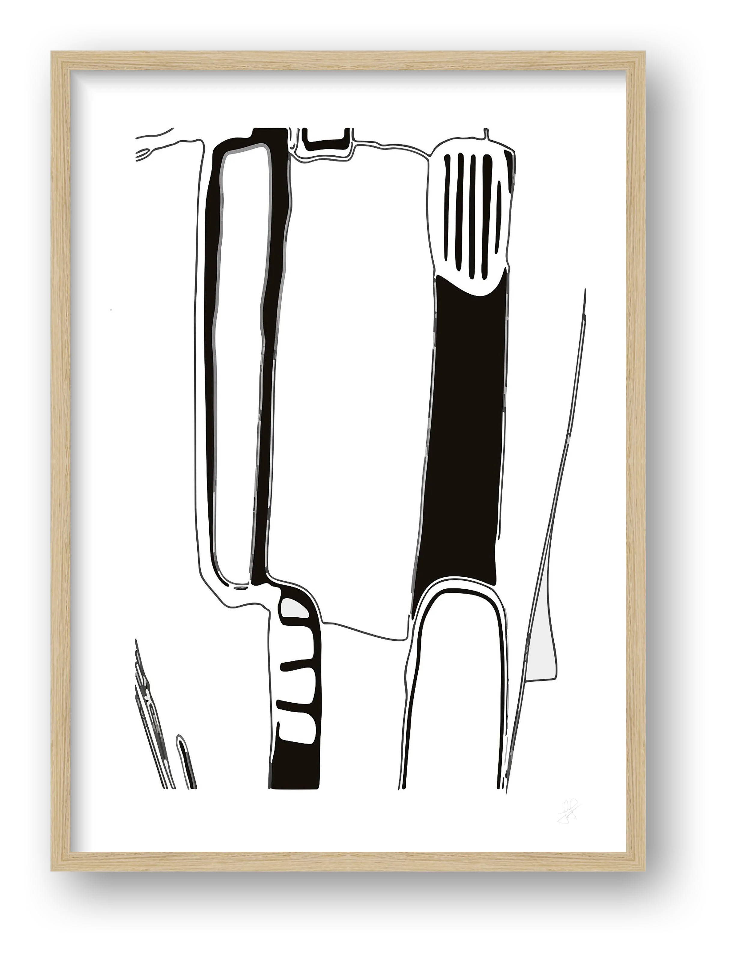 Standing Form Deconstructed — framed
