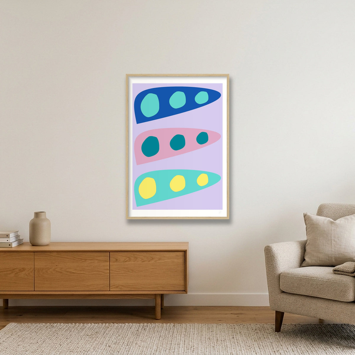 Biomorf 02 — 59×84cm, 23×33" Oak Frame