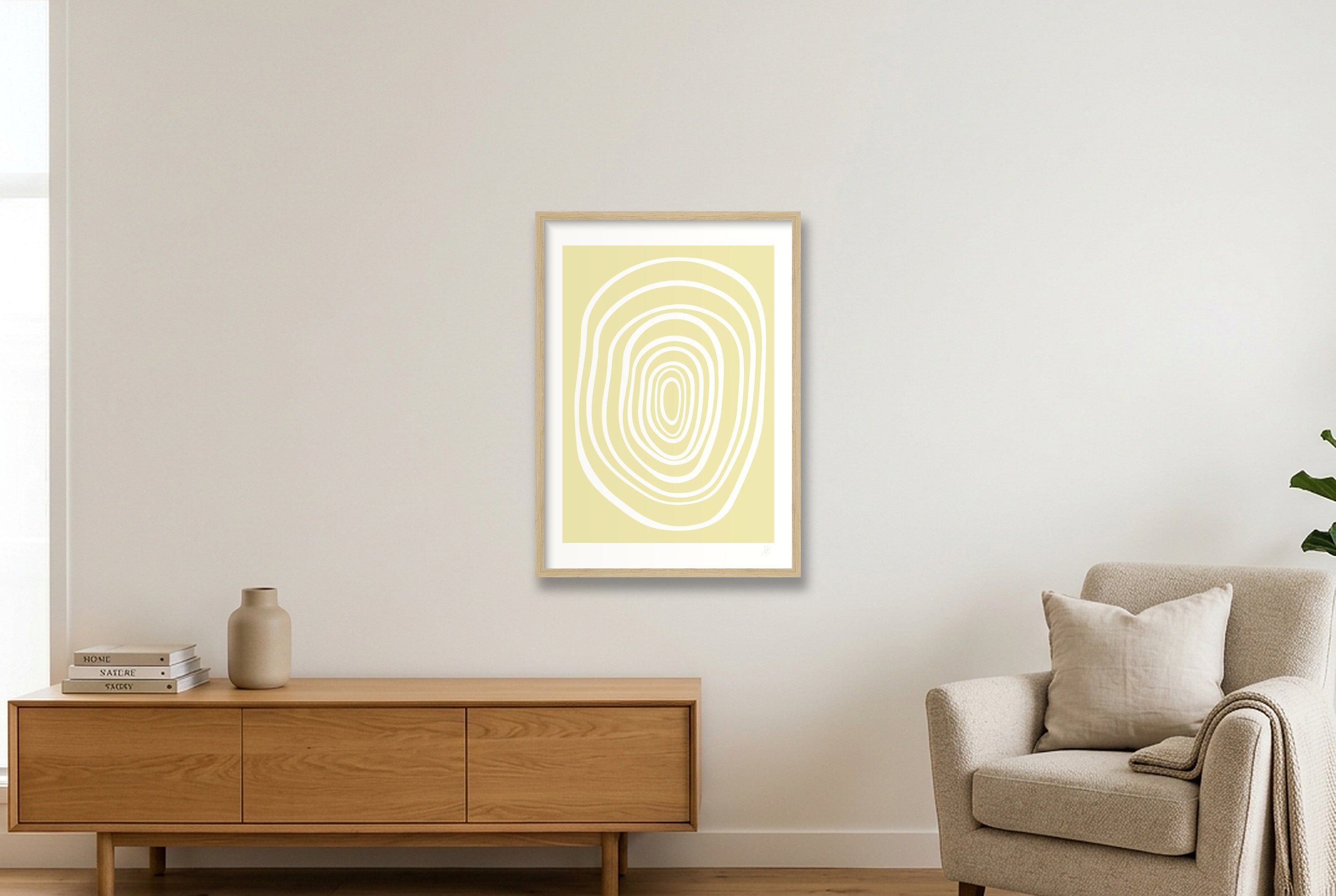 FORM 02 - SAND — 42×59cm, 17×23" Oak Frame