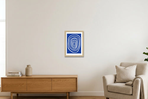 FORM 02 - COBALT — A4 (21×30cm, 8×12") Oak Frame