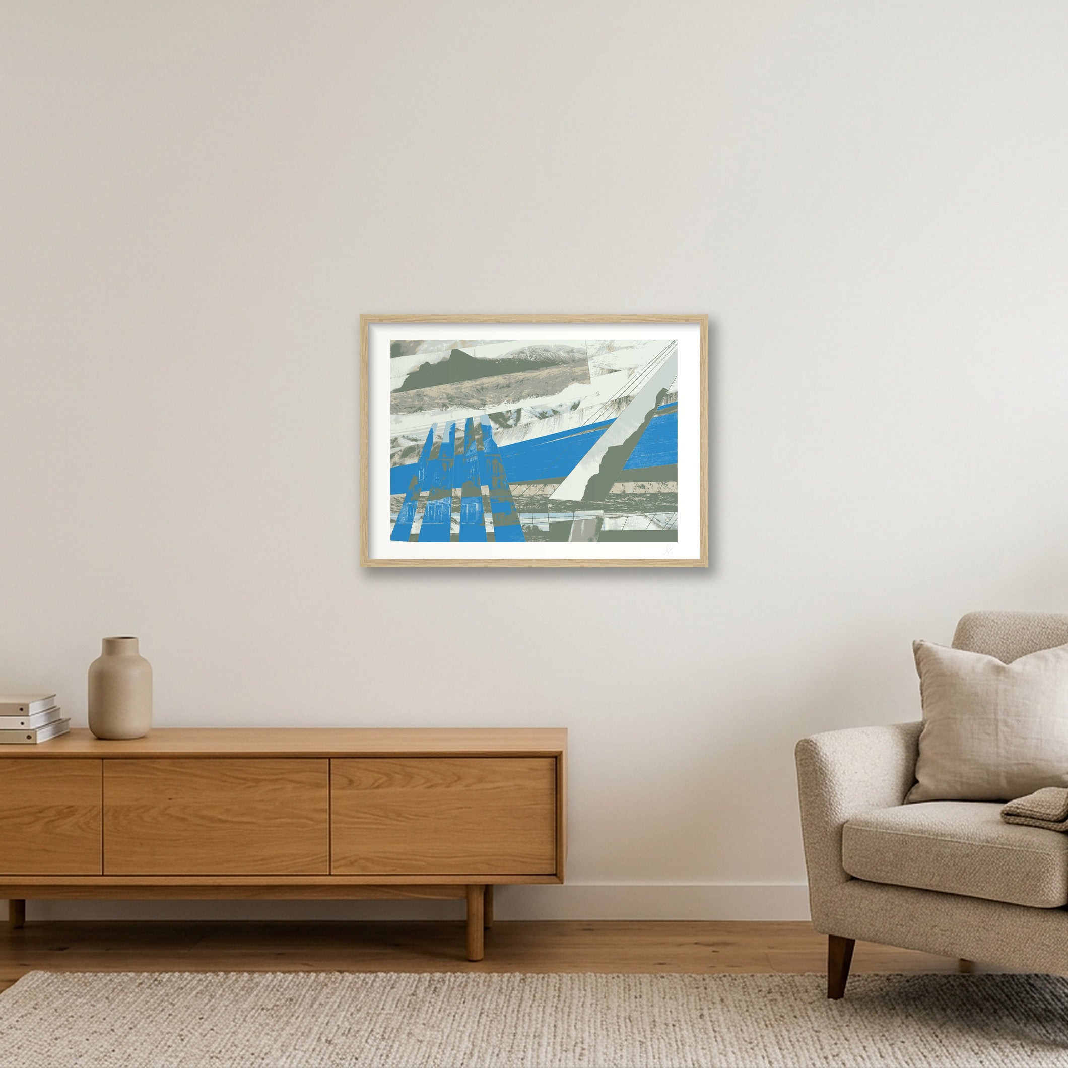 Landskab - Horizon — 59×42cm, 23×17" Oak Frame
