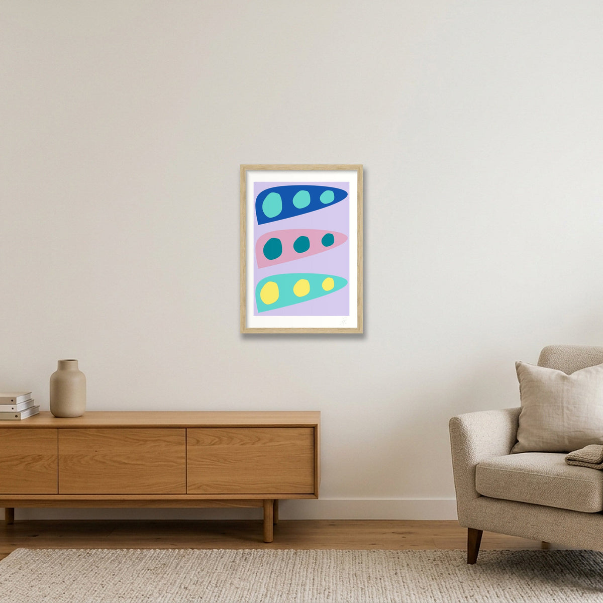Biomorf 02 — A3 (30×42cm, 12×17") Oak Frame