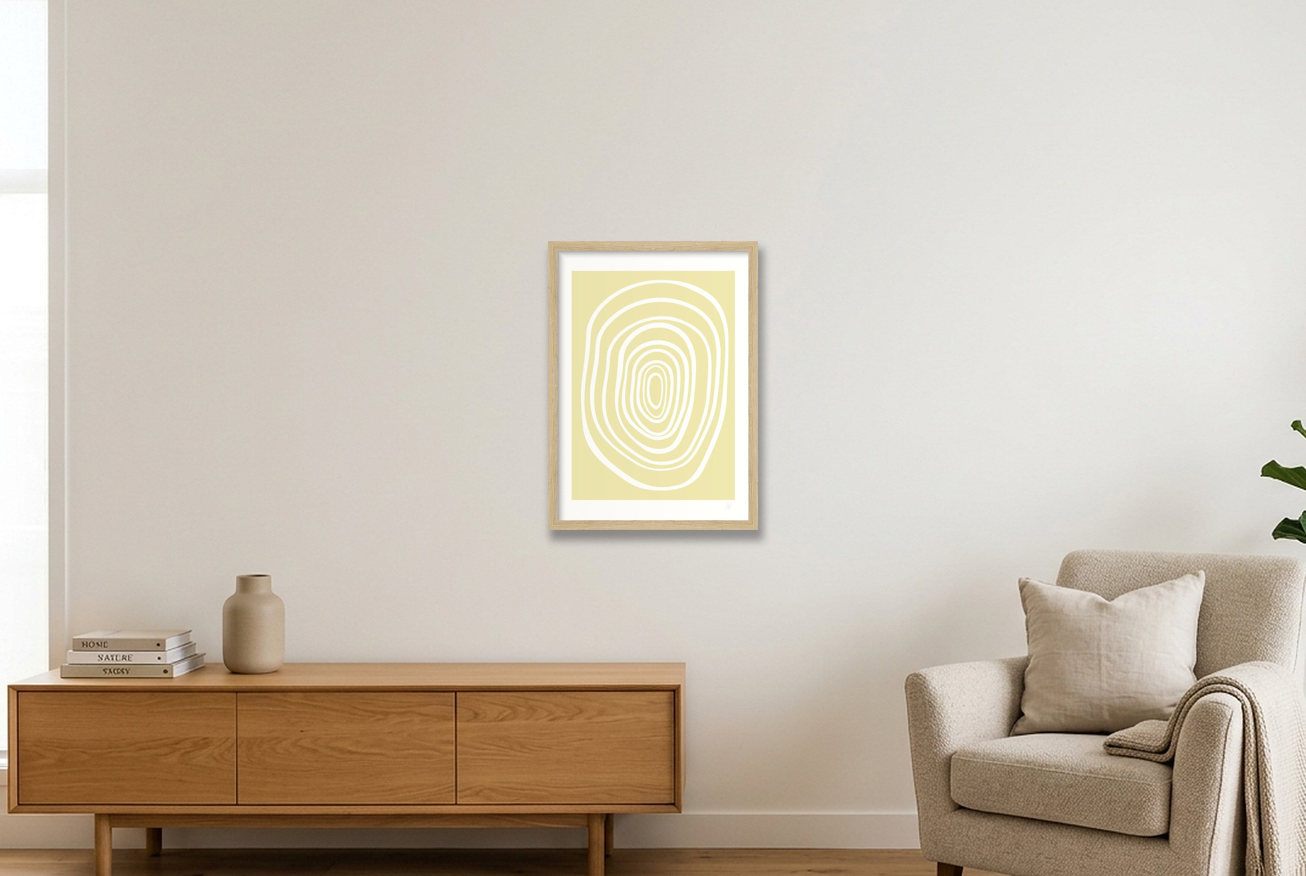 FORM 02 - SAND — A3 (30×42cm, 12×17") Oak Frame