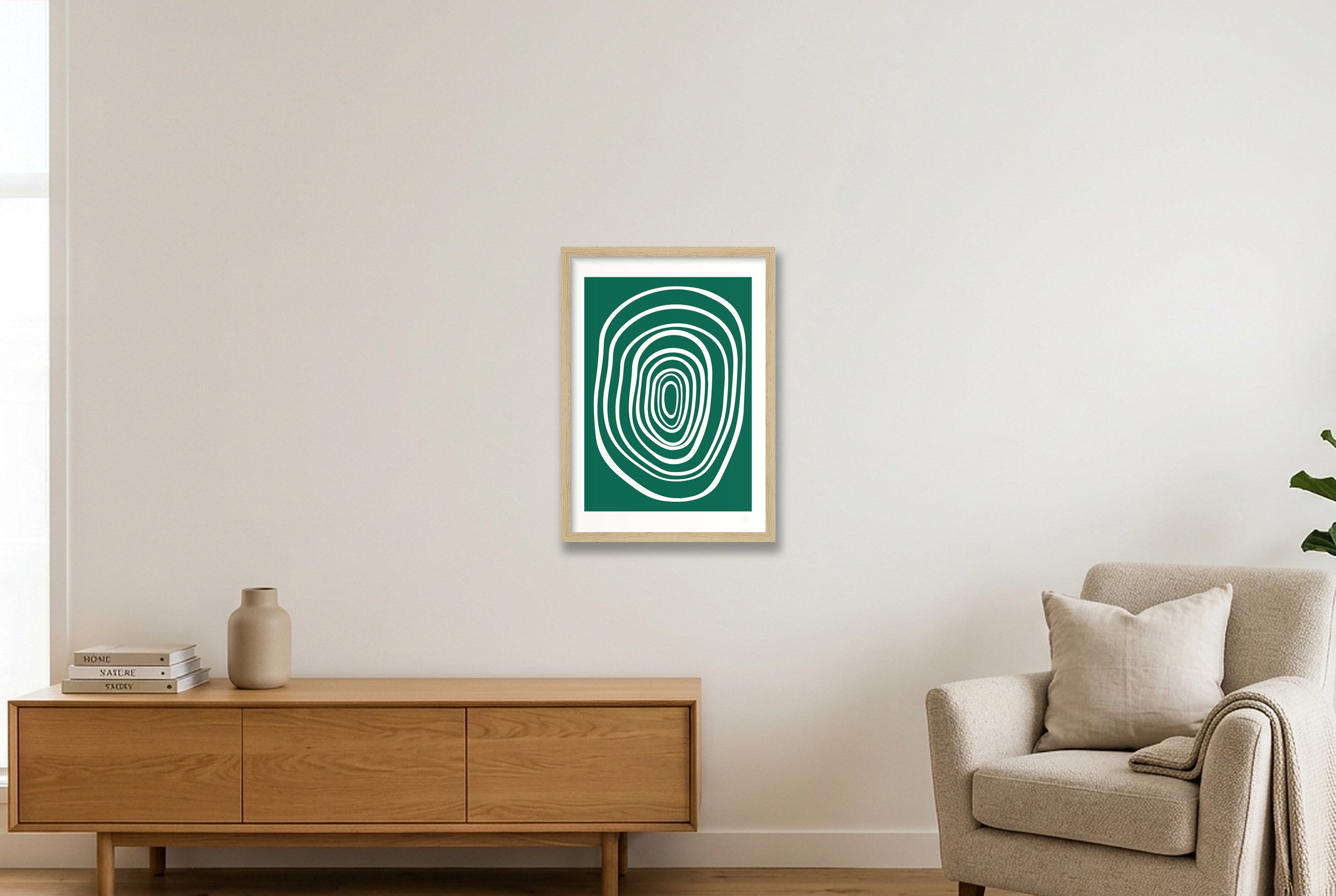 FORM 02 - EMERALD — A3 (30×42cm, 12×17") Oak Frame