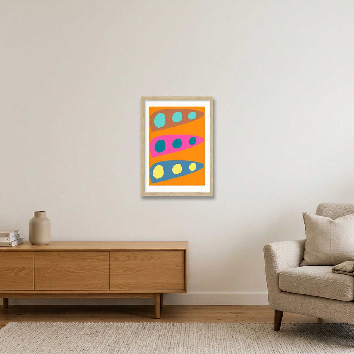 Biomorf 04 — A3 (30×42cm, 12×17") Oak Frame