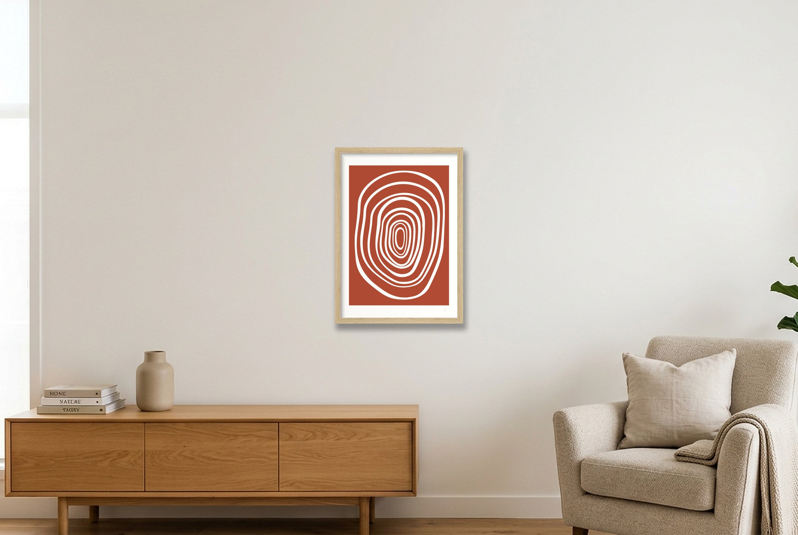 FORM 02 - CLAY — A3 (30×42cm, 12×17") Oak Frame