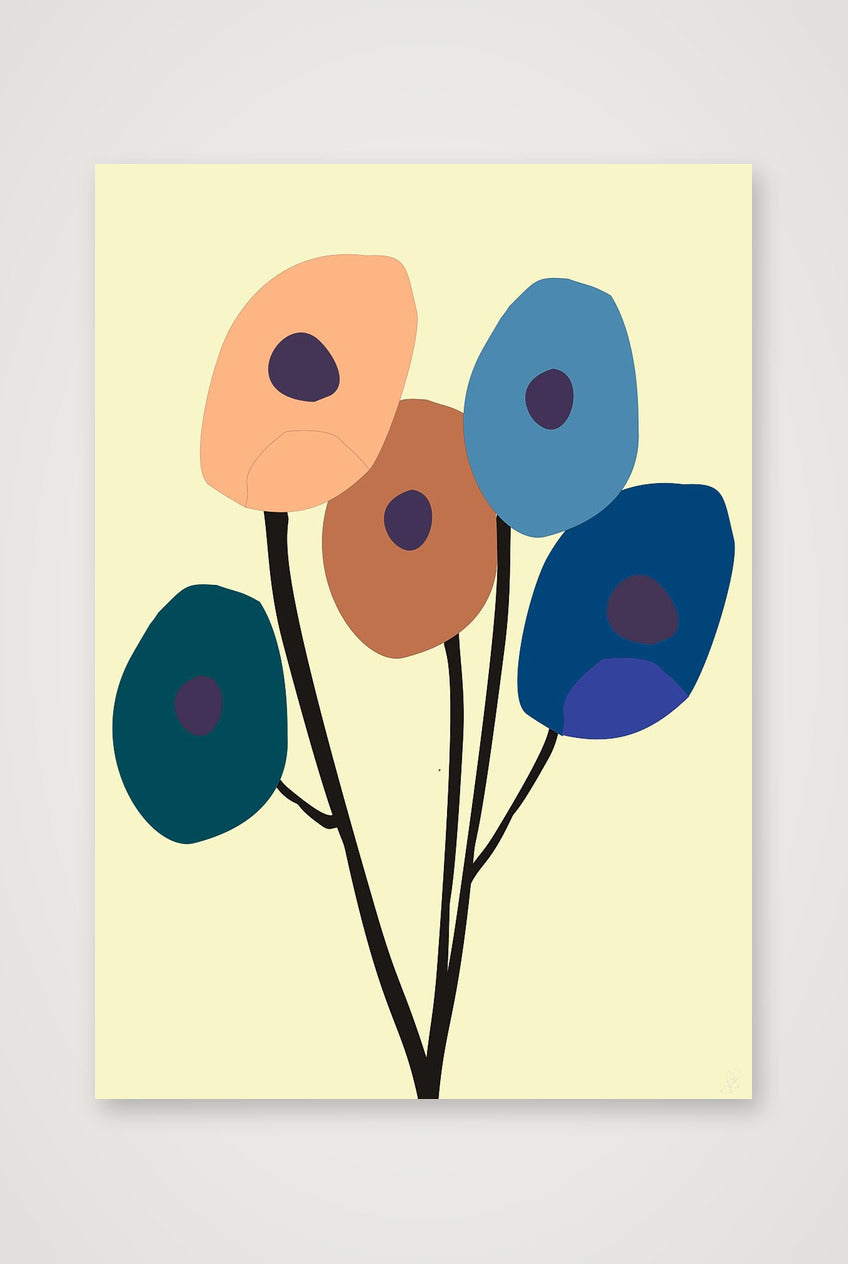 Blomster 04 — 59×84cm, 23×33" Print only