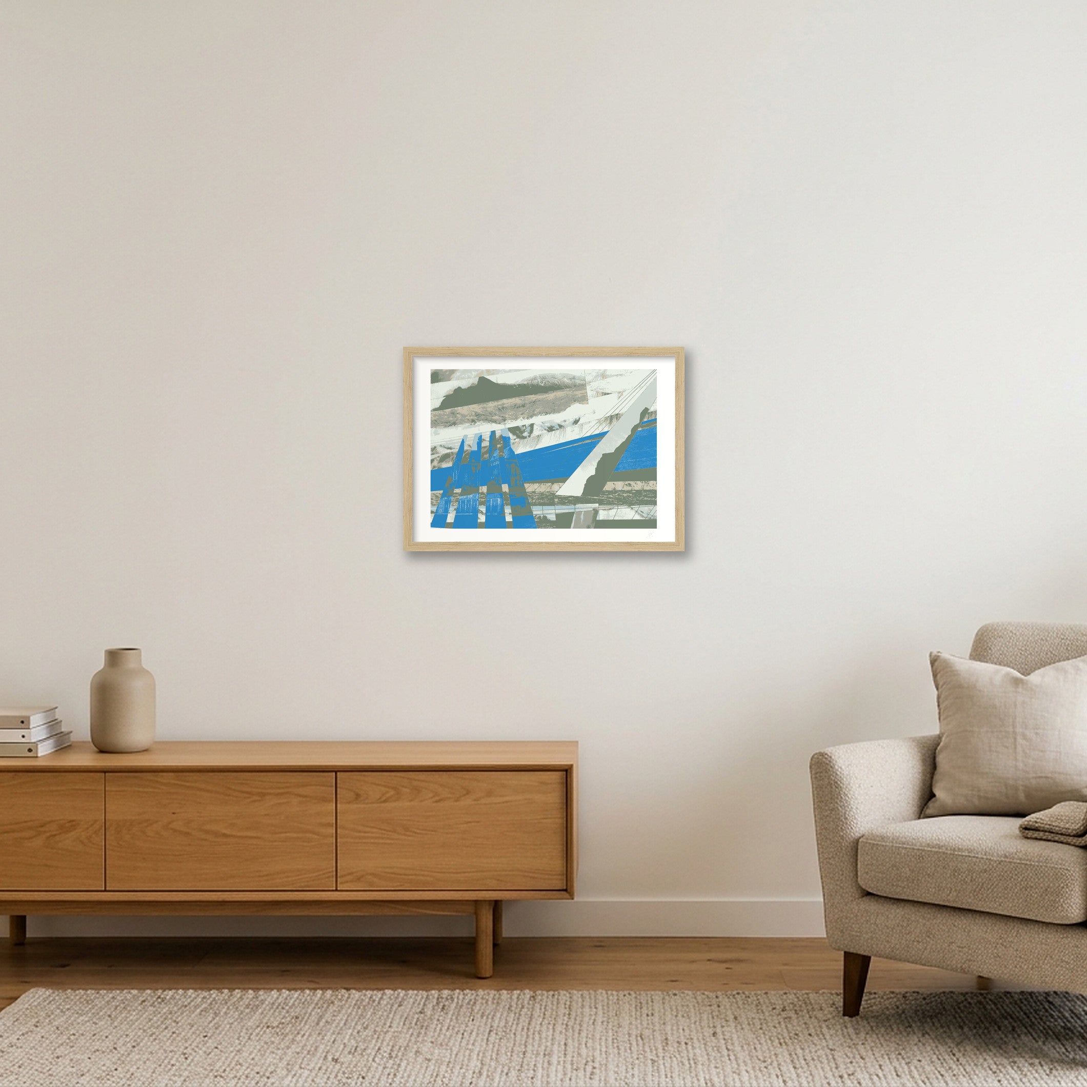 Landskab - Horizon — A3 (42×30cm, 17×12") Oak Frame
